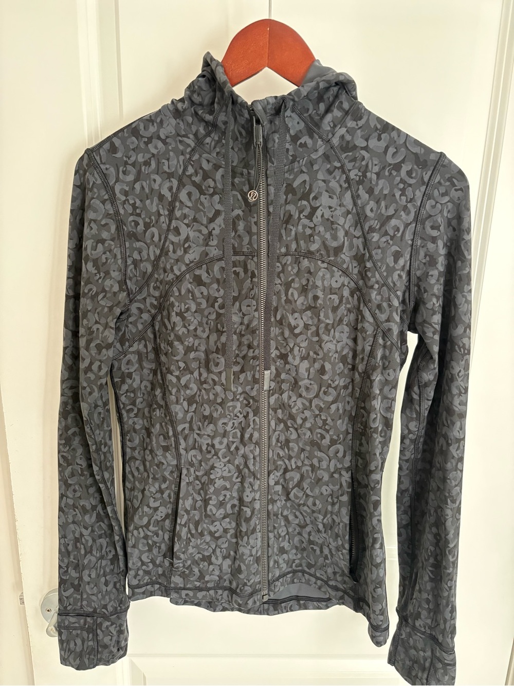 lululemon athletica Charcoal Gray Leopard-Print Zip Jacket